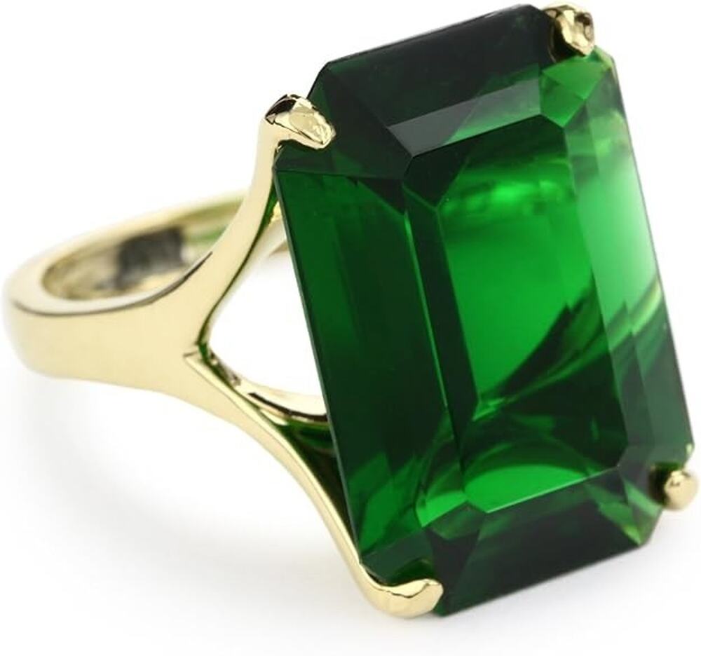 Kate Spade New York "Cocktail Colorfully Mint Julep Adjustable Ring " Emerald